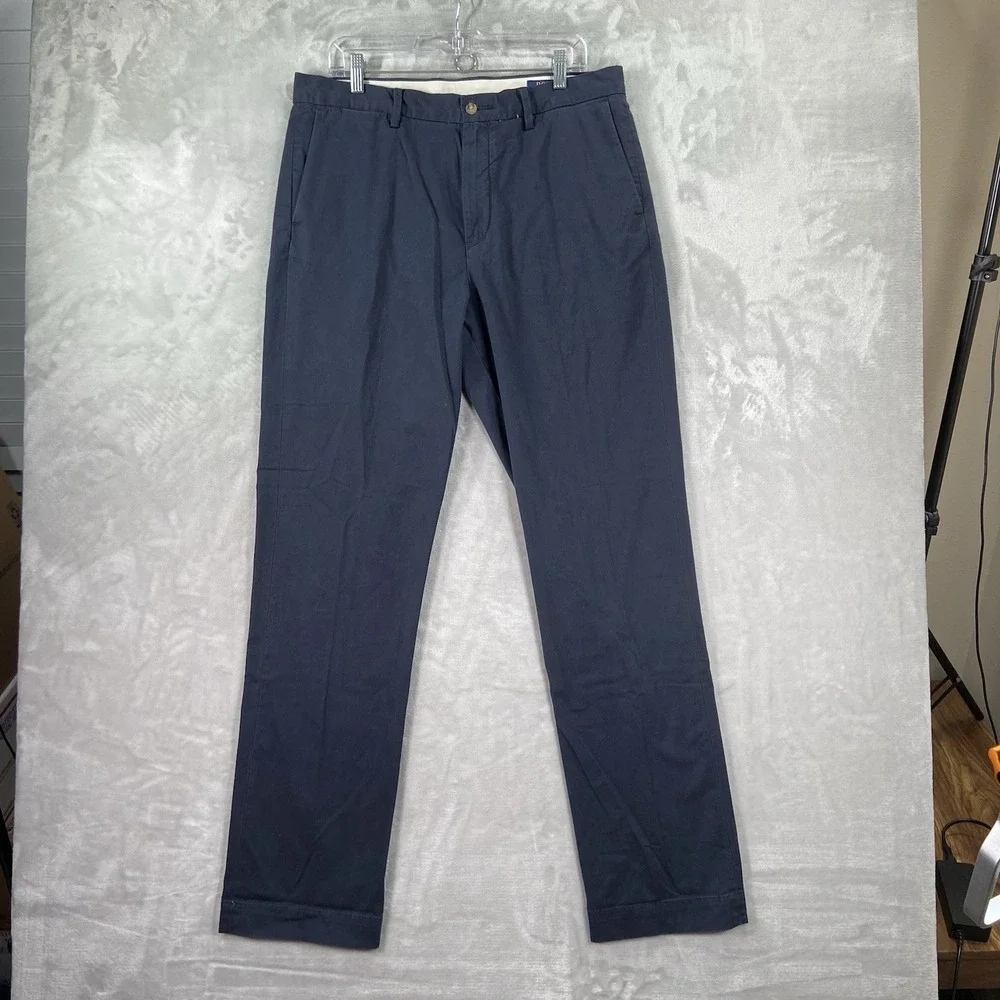 Polo Ralph Lauren Pants Mens 34x34 Chino Stretch Classic Fit Cotton Twill Blue